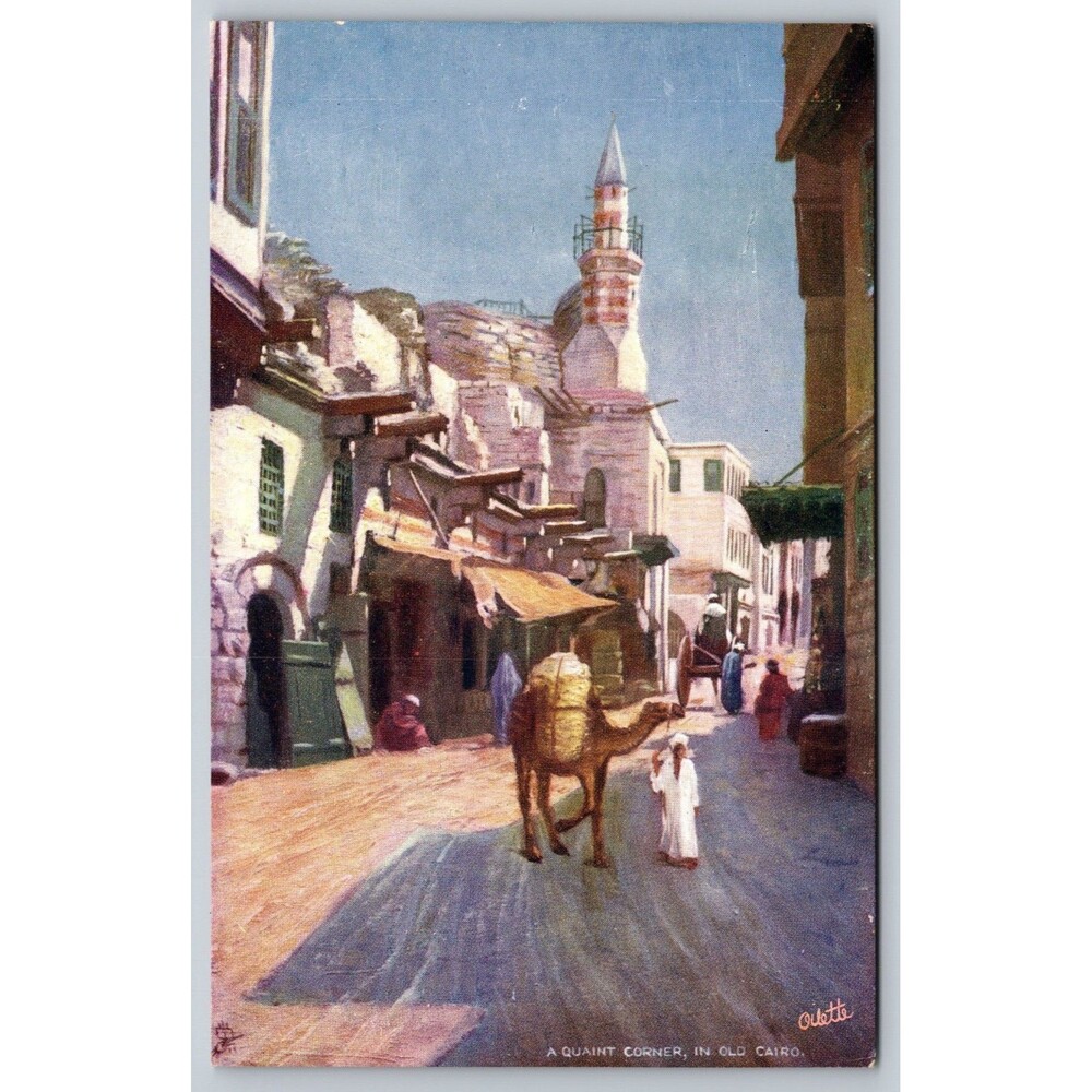 Egypt Postcard Cairo A Quaint Corner Old Cairo Raphael Tuck Oilette 7202 Vintage